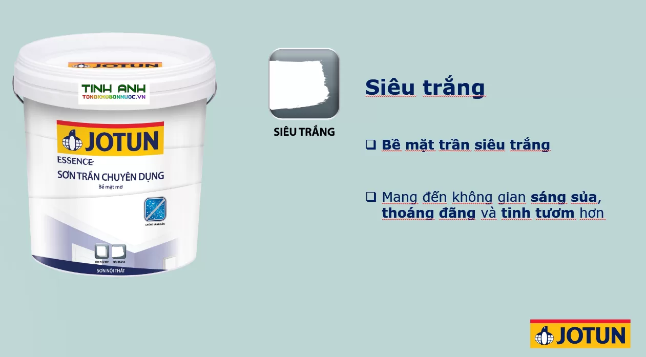 Sơn Jotun Essence Trắng trần chuyên dụng 17L 