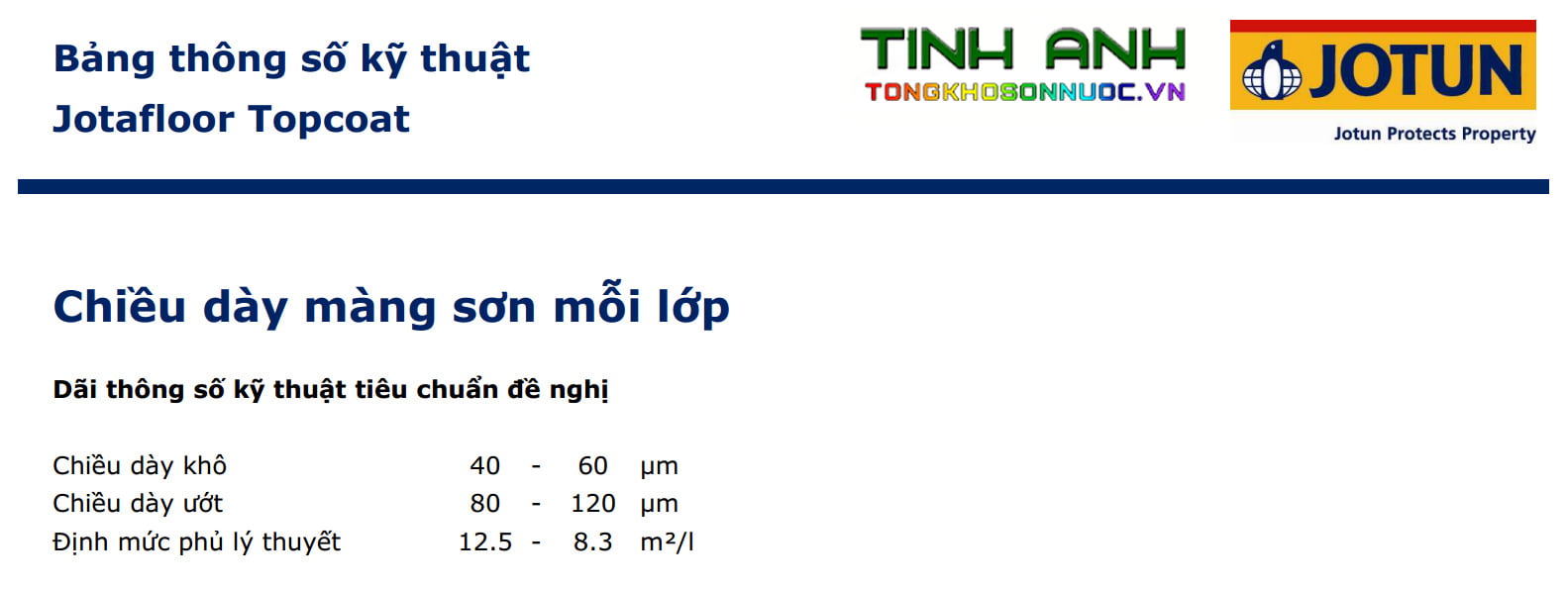 định mức sơn jotun - tongkhosontinhanh