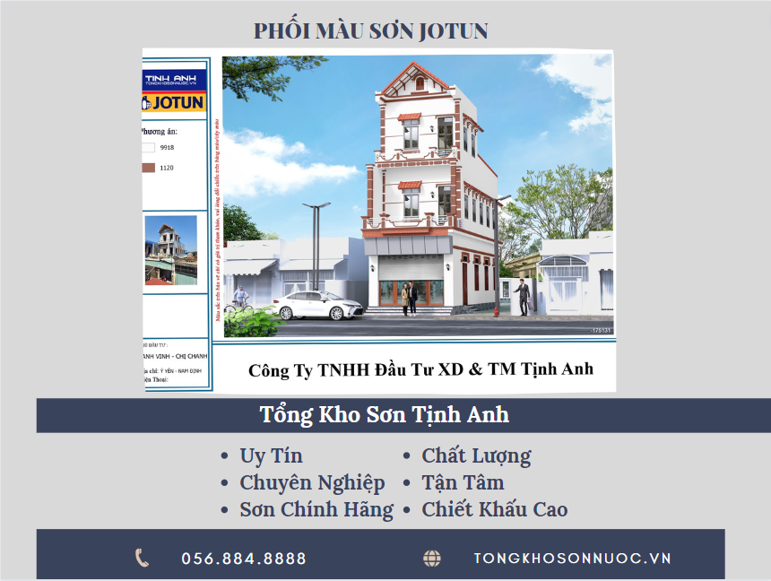phối màu sơn Jotun _ tổngkahosontinhanh