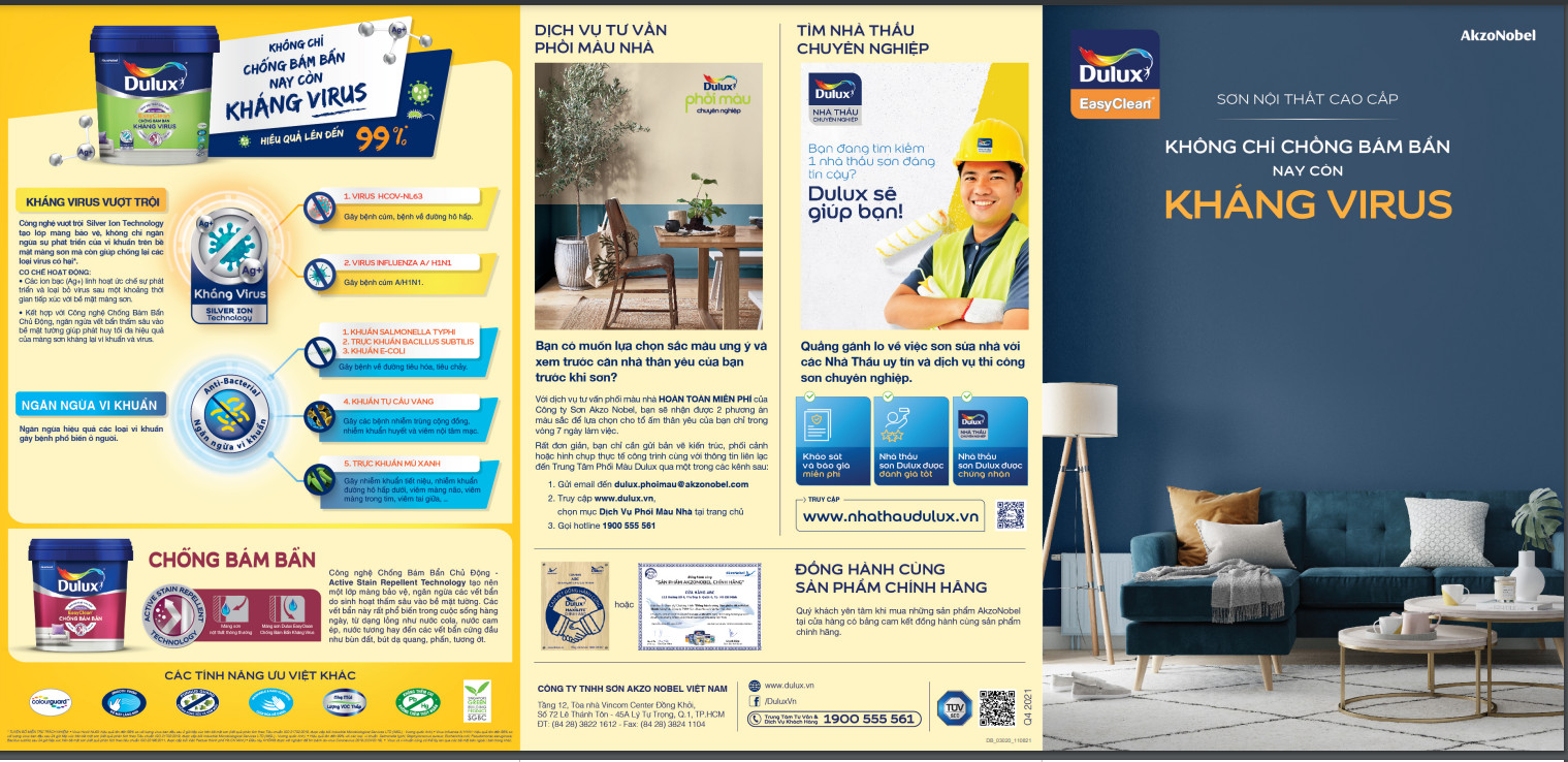 Bảng màu sơn Dulux nội thất 04