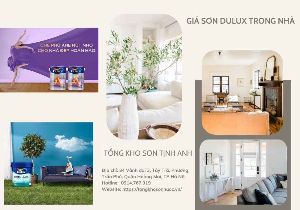 Giá sơn Dulux trong nhà -tongkhosonnuoc.vn