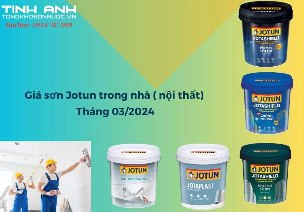 Giá sơn Jotun trong nhà ( nội thất) - tongkhosonnuoc.vn