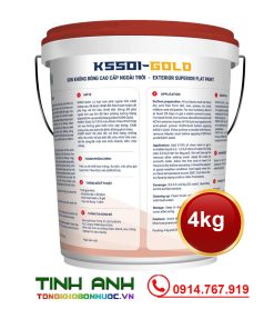 Sơn Kova K5501-GOLD thùng 4kg mặt sau