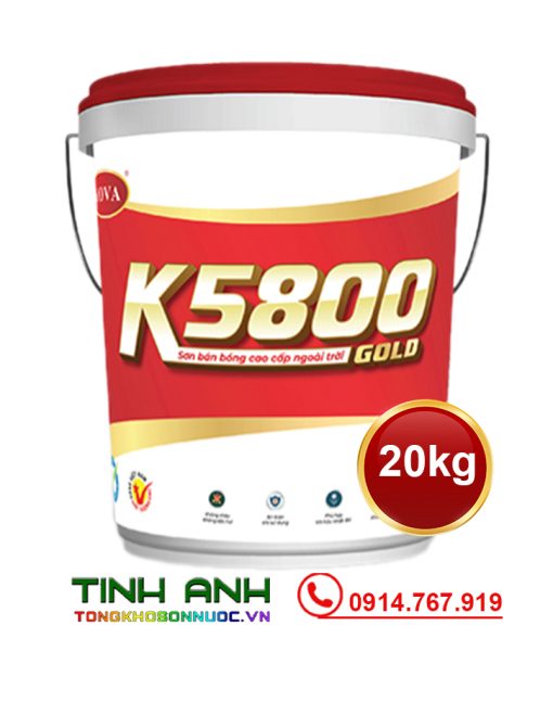 Sơn Kova K5800-GOLD thùng 20kg mặt trước