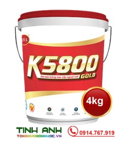 Sơn Kova K5800-GOLD thùng 4kg mặt sau