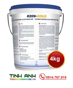 Sơn lót Kova K209-GOLD lon 4kg mặt sau