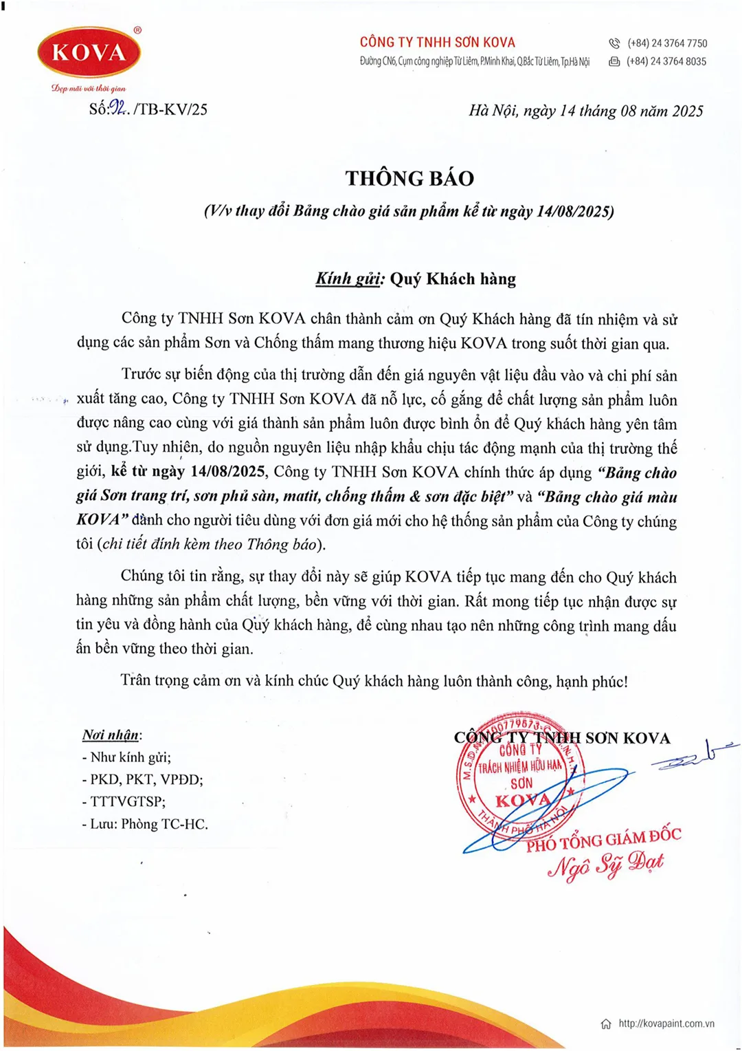 Bảng giá sơn Kova 2025 mới nhất - ngày 14.08.2025-0