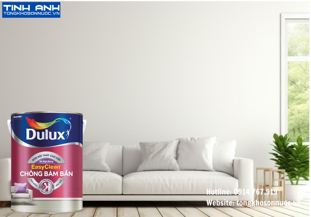 Dulux EasyClean chống bám bẩn bề mặt bóng - Z966B 15L