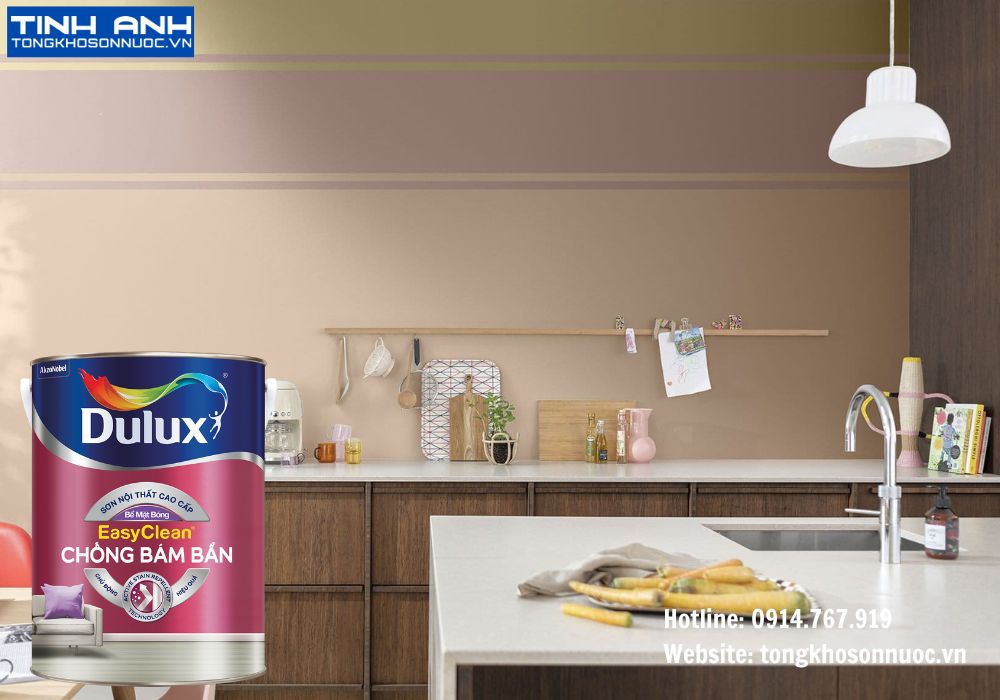  Dulux EasyClean chống bám bẩn bề mặt bóng - Z966B lon 1L