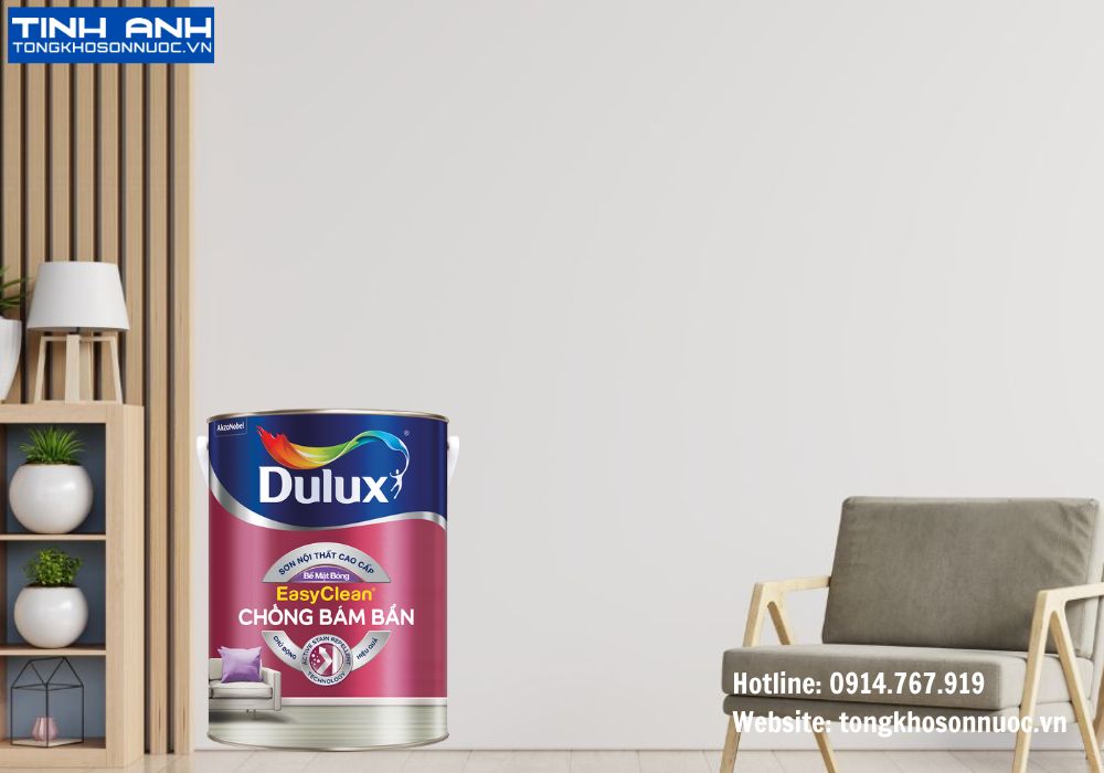 Dulux EasyClean chống bám bẩn bề mặt bóng - Z966B lon 5L