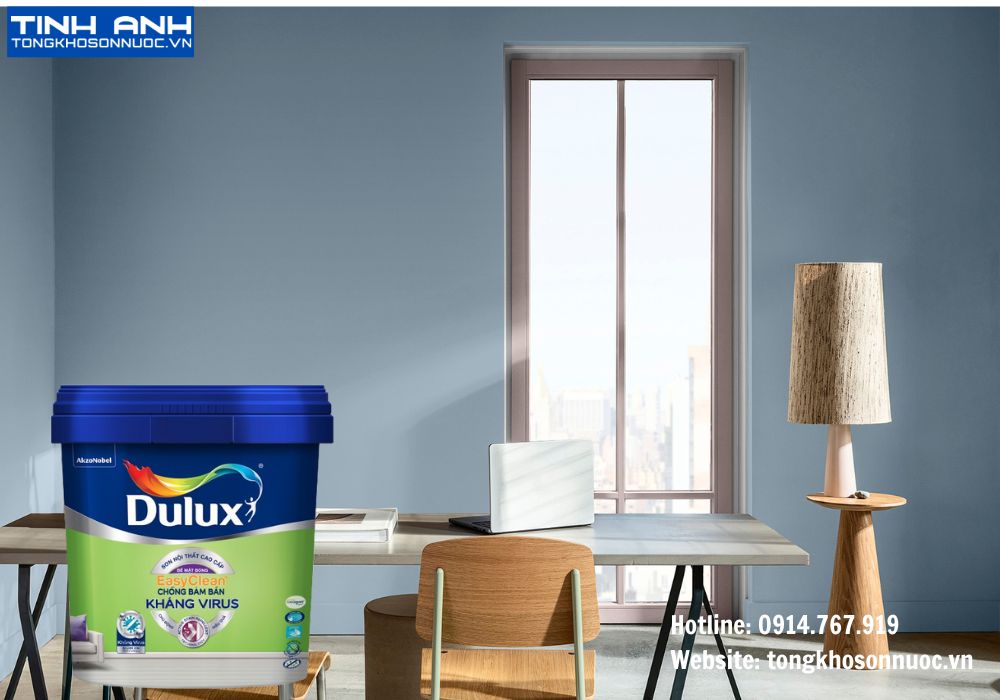 Dulux EasyClean chống bám bẩn kháng virus bề mặt bóng - E017B 5L