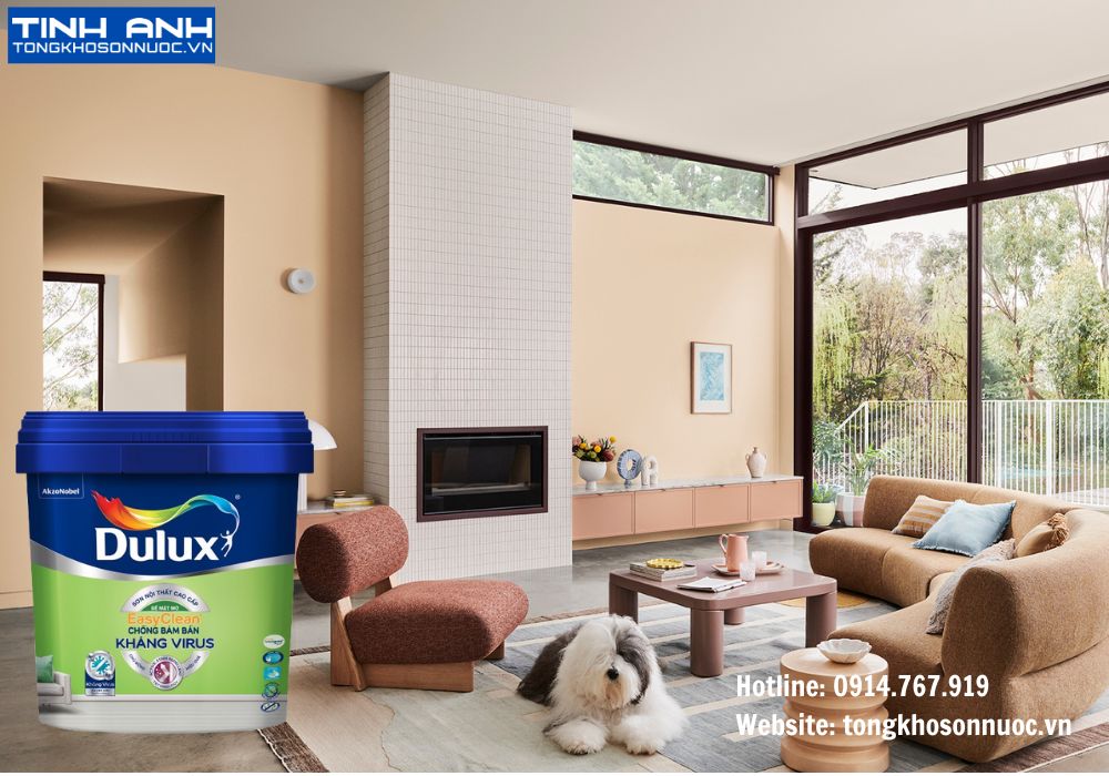 Dulux EasyClean chống bám bẩn kháng virus bề mặt mờ - E016M 1L