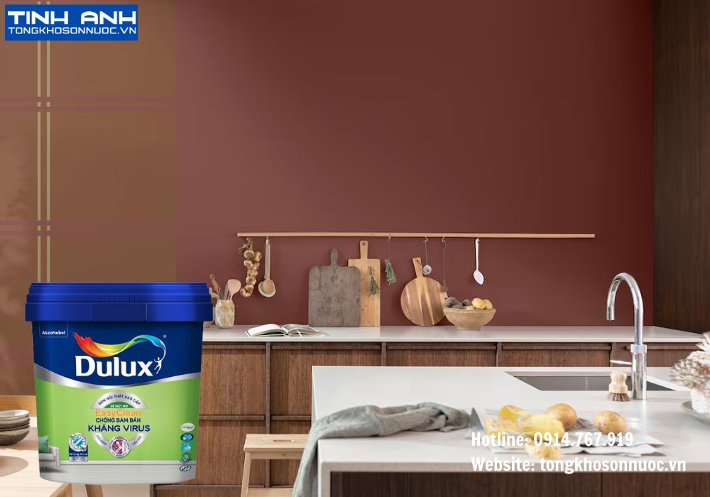 Dulux EasyClean chống bám bẩn kháng virus bề mặt mờ - E016M 5L