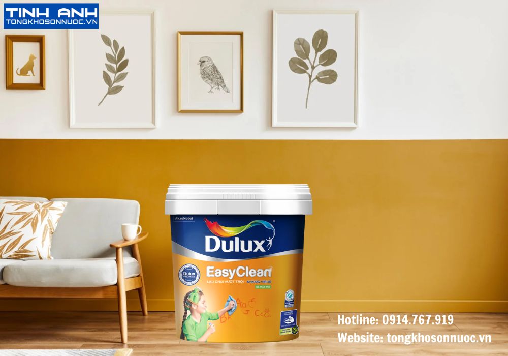 Dulux EasyClean lau chùi vượt trội kháng virus bề mặt mờ - 99A 15L