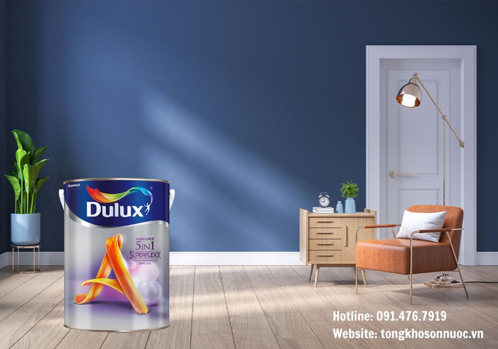 Sơn Dulux Ambiance 5in1 Superflexx bóng mờ Z611 lon 5L