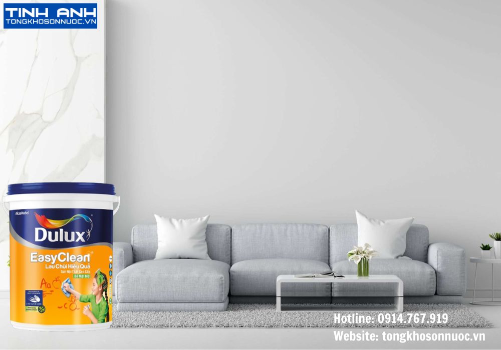 Sơn Dulux EasyClean lau chùi hiệu quả bề mặt mờ - A991 lon 1L