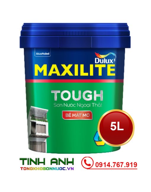 Sơn ngoại thất Maxilite Tough 28C Bề mặt mờ lon 5L