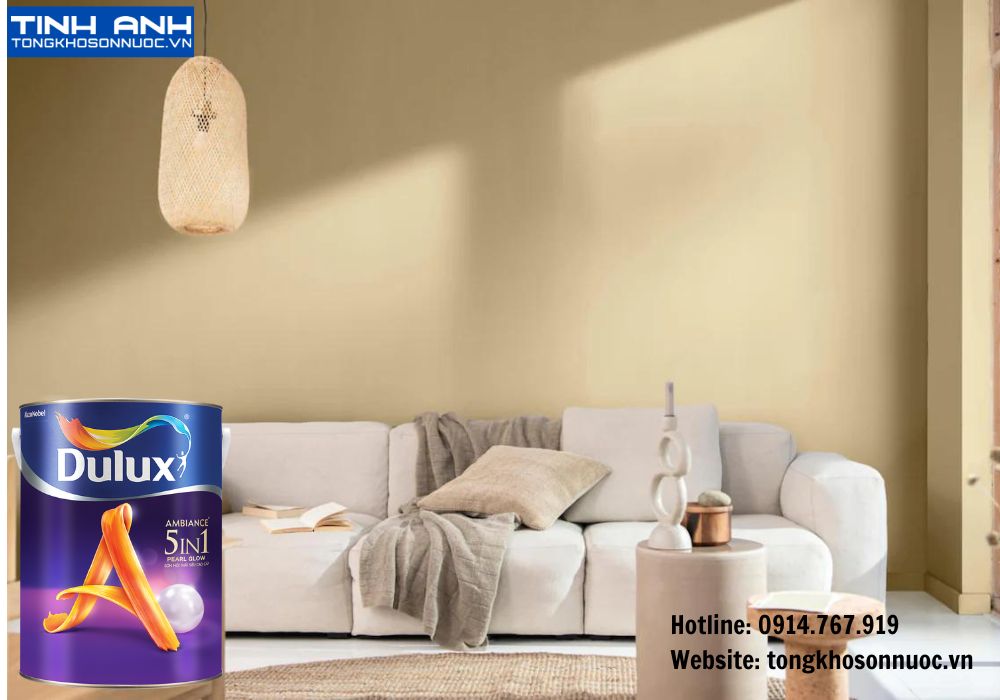 Sơn nội thất Dulux Ambiance 5in1 Pearl Glow Bóng mờ - 66A 5L