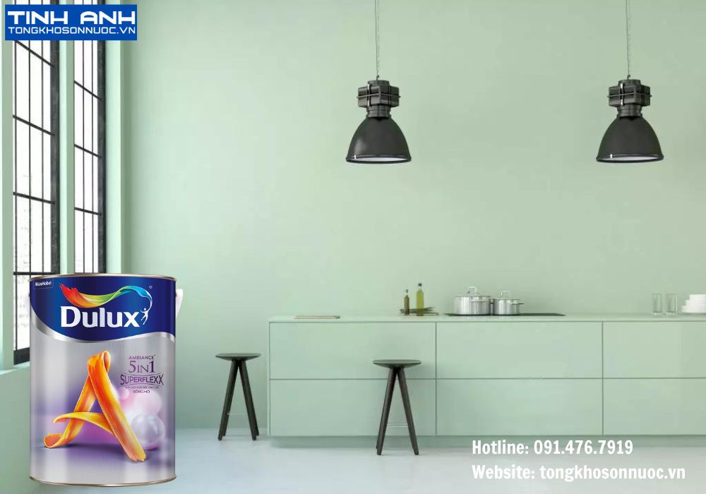 Sơn nội thất Dulux Ambiance 5in1 Superflexx bóng mờ Z611 - 5L