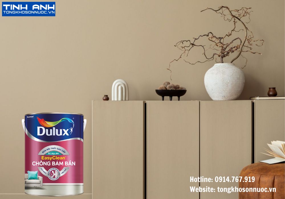 Sơn nội thất Dulux EasyClean chống bám bẩn bề mặt mờ - Z966 15L