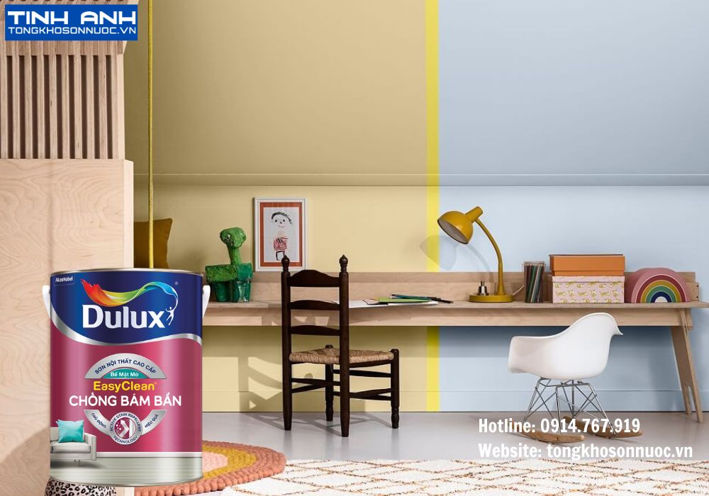 Sơn nội thất Dulux EasyClean chống bám bẩn bề mặt mờ - Z966 1L