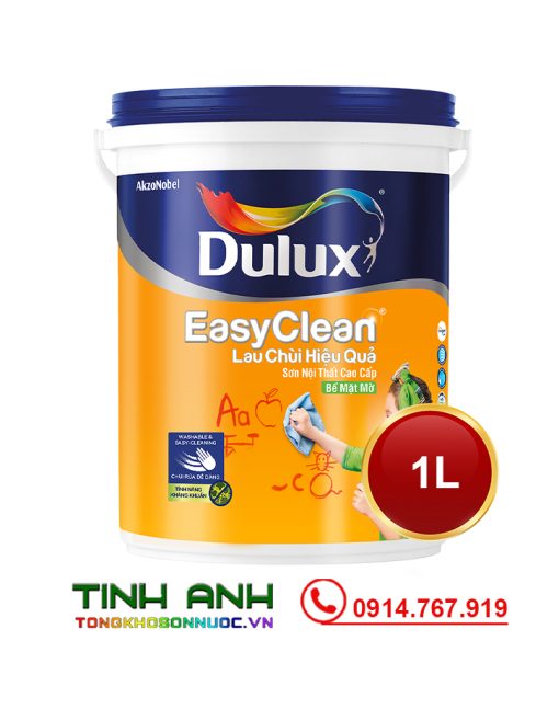 Sơn nội thất Dulux EasyClean lau chùi hiệu quả bề mặt mờ - A991 lon 1L