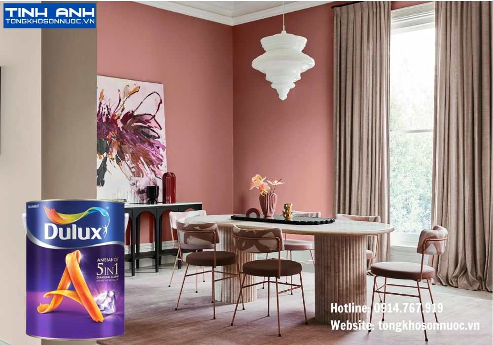 sơn Dulux Ambiance 5in1 Diamond Glow Siêu bóng - 66AB lon 1L