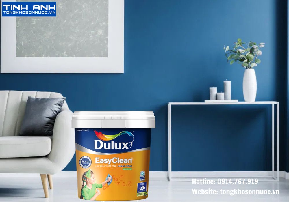 sơn Dulux EasyClean lau chùi vượt trội kháng virus bề mặt mờ - 99A 5L