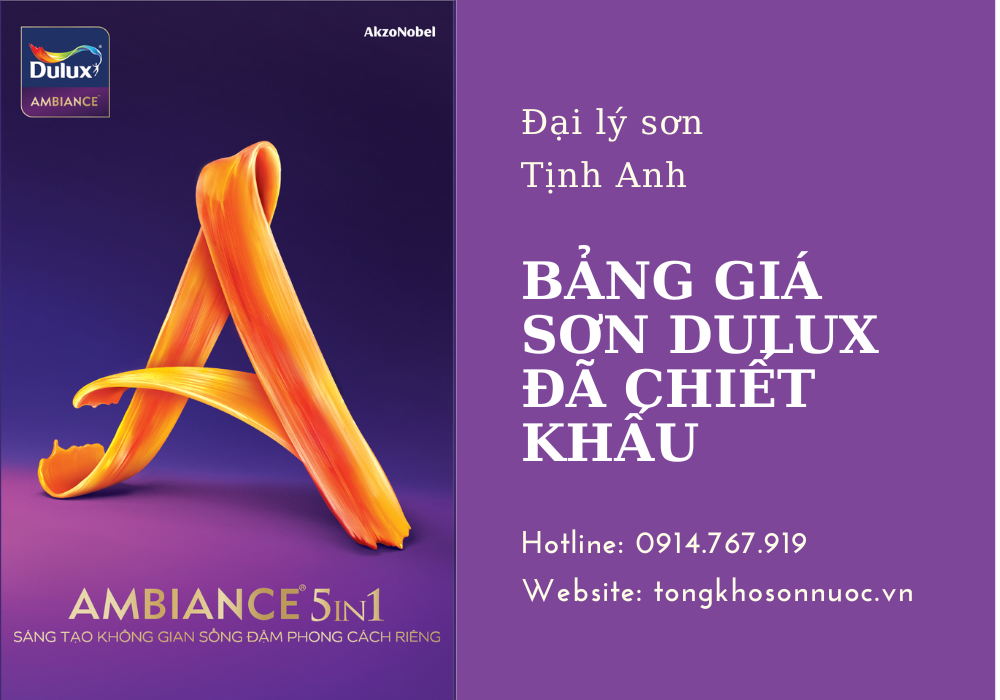 Bảng giá sơn Dulux chiết khấu - ava