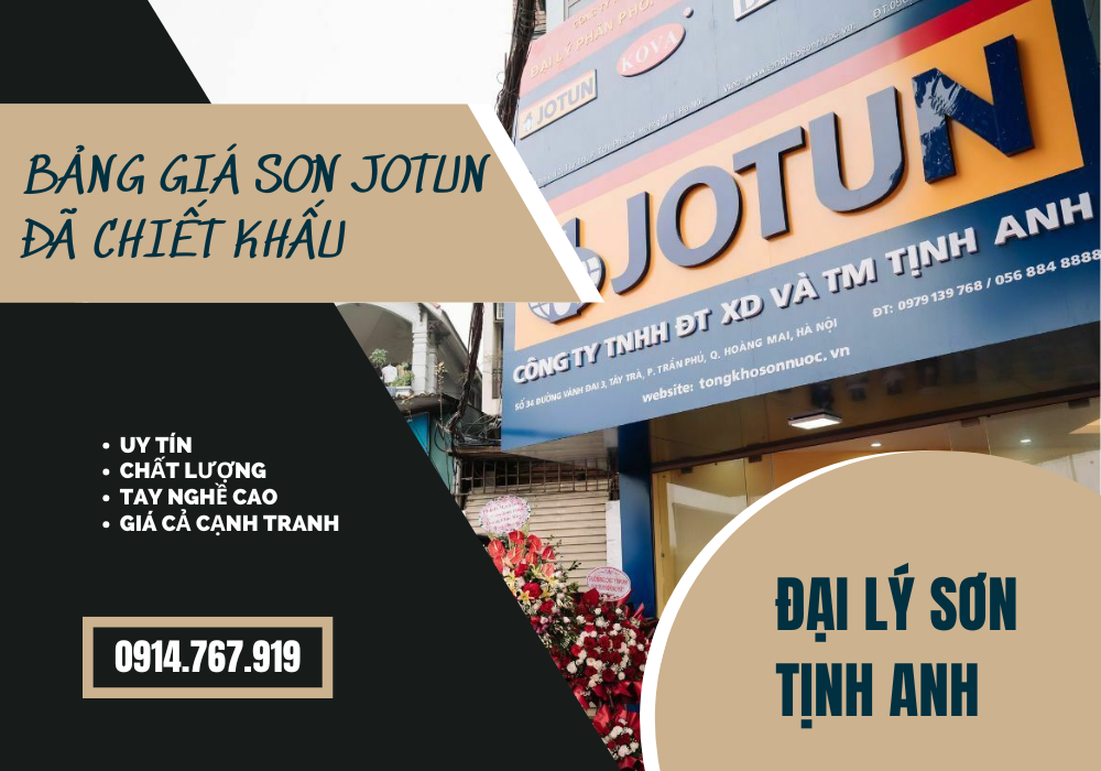 Bảng giá sơn Jotun đã chiết khấu