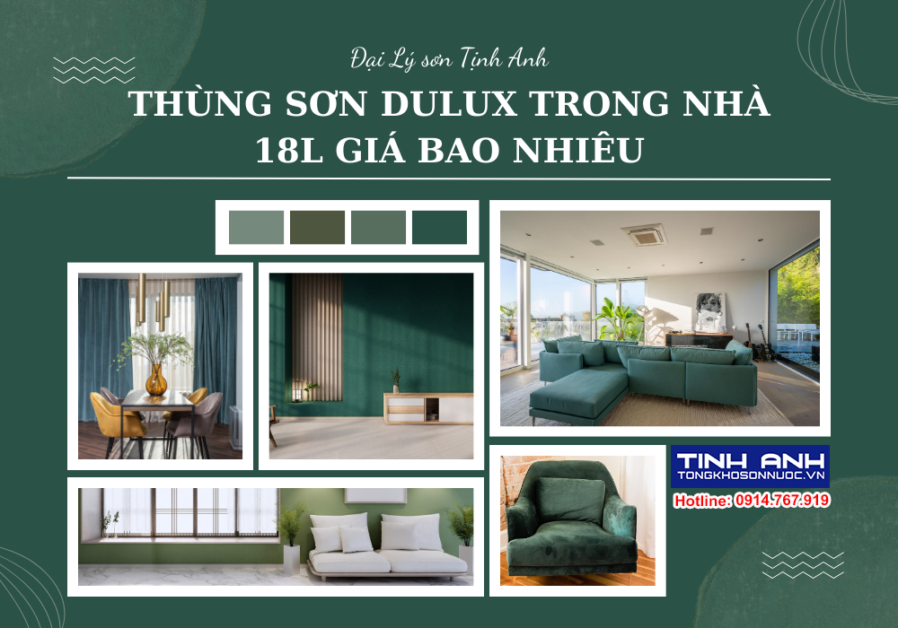 Thùng sơn Dulux trong nhà 18L giá bao nhiêu - ava