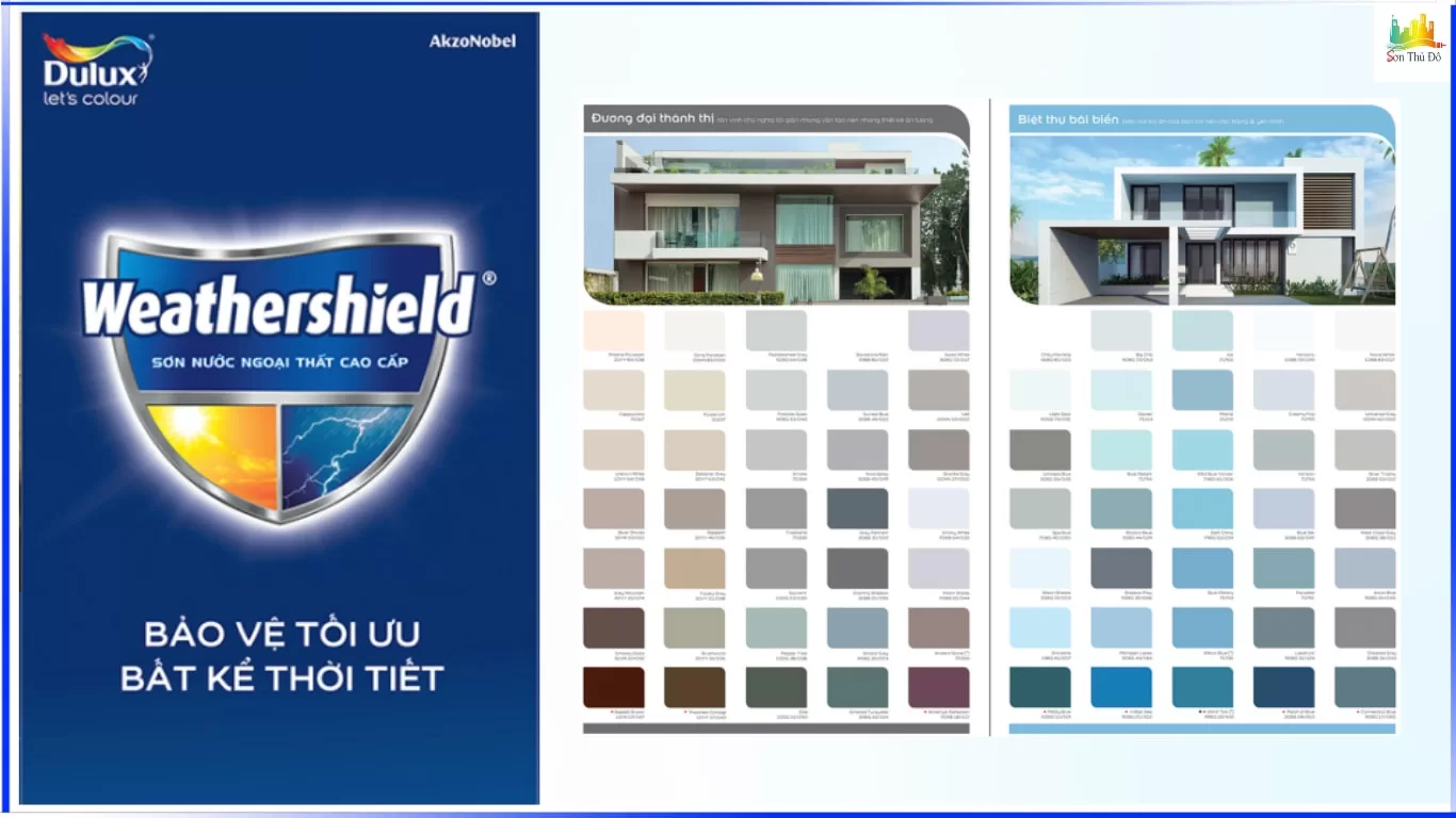 Bang mau son Dulux Weathershield