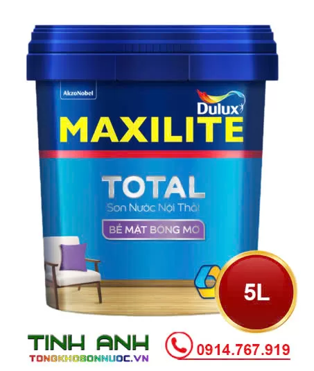 Đại lý sơn Maxilite - Sơn nội thất Maxilite bề mặt bóng mờ 