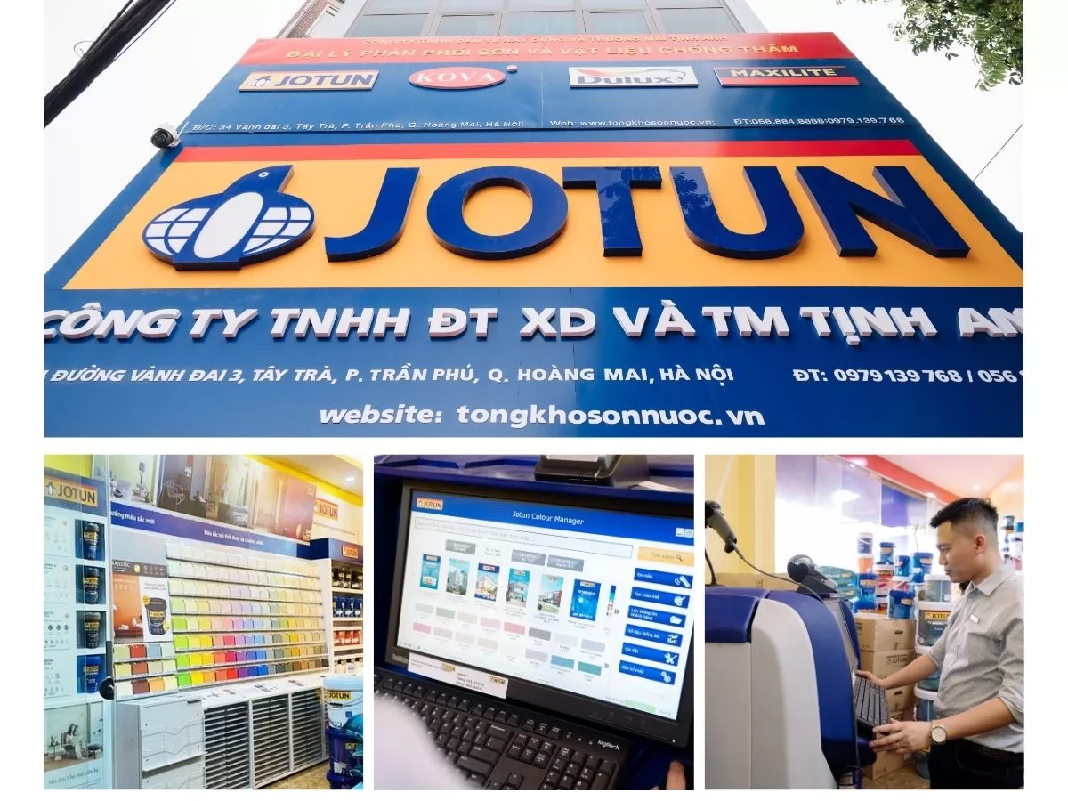 Danh sách đại lý sơn Jotun chính hãng tại Hà Nội - Tổng kho sơn Tịnh Anh