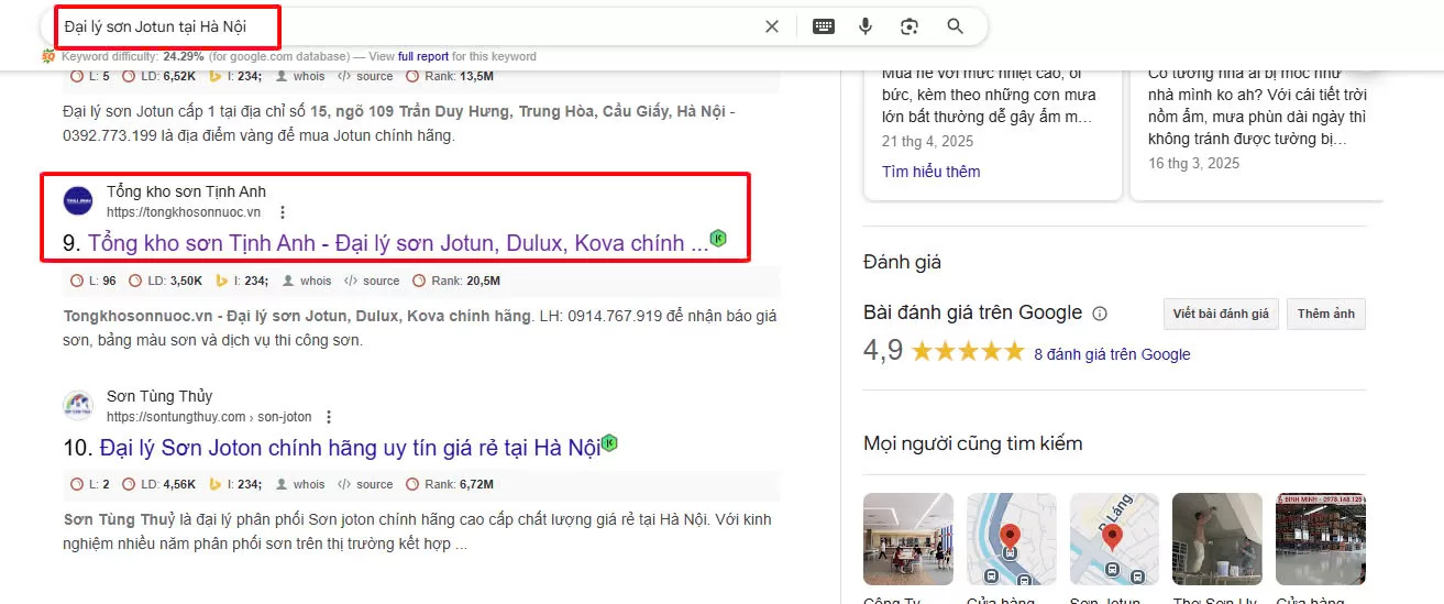 đại lý sơn Jotun tại Hà Nội