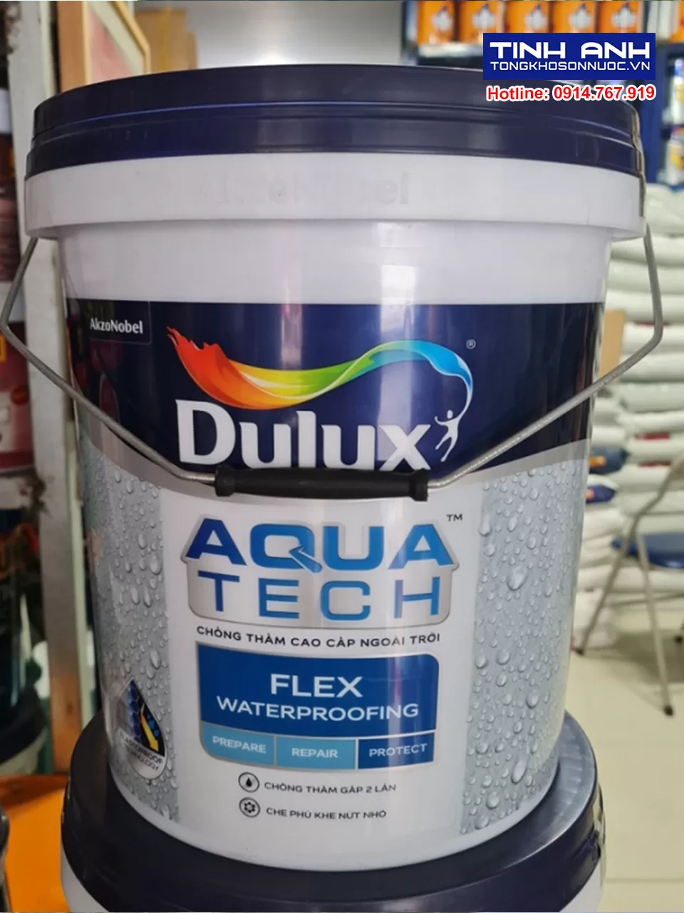 Sơn chống thấm màu ghi - Dulux Aquatech Flex W759
