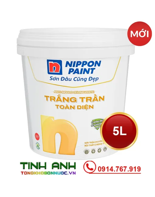 Sơn Nippon NP trắng trần toàn diện lon 5L