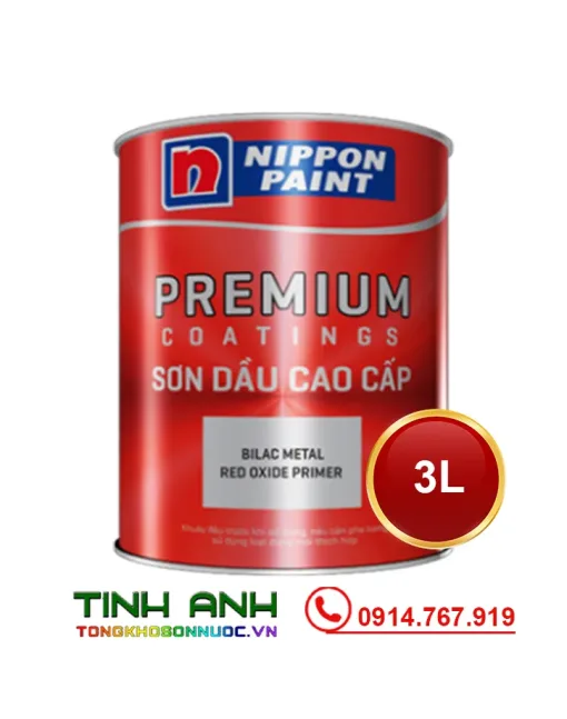 Sơn Nippon Tilac Red Oxide Primex ( màu đỏ) lon 3L