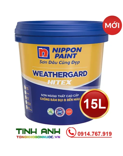 Sơn Nippon ngoại thất cao cấp Weathergard Hitex 15L