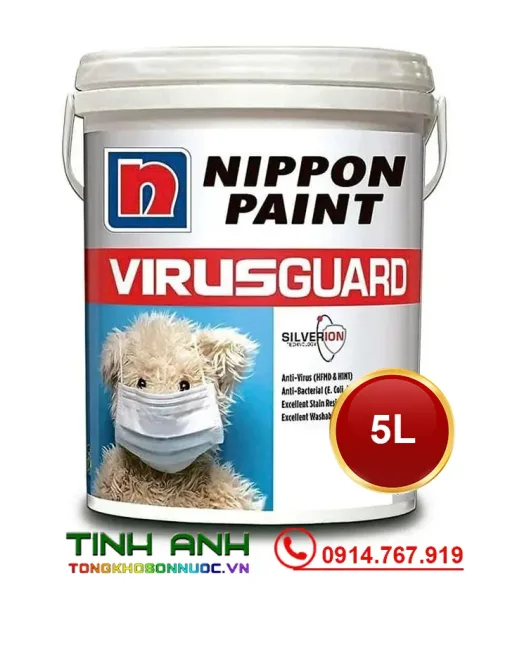 Sơn Nippon nội thất đặc biệt Virusguard lon 5L