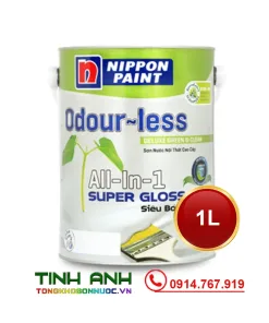 Sơn nội thất cao cấp NP Odour-Less all-in-1 siêu bóng lon 1L