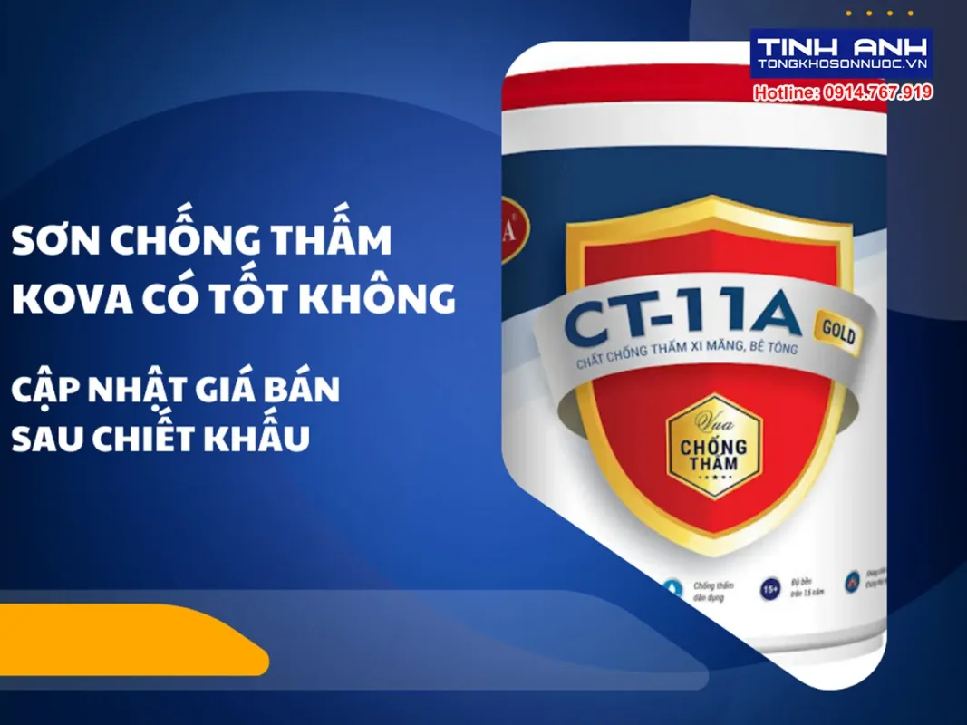Sơn chống thấm Kova có tốt không - Cập nhật giá bán sau chiết khấu