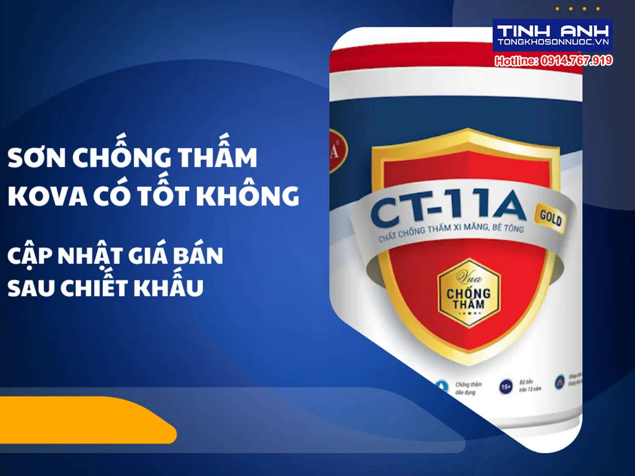 Sơn chống thấm Kova có tốt không - Cập nhật giá bán sau chiết khấu