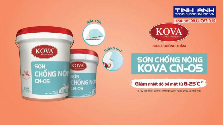 Sơn chống nóng Kova CN-05 thùng 20kg