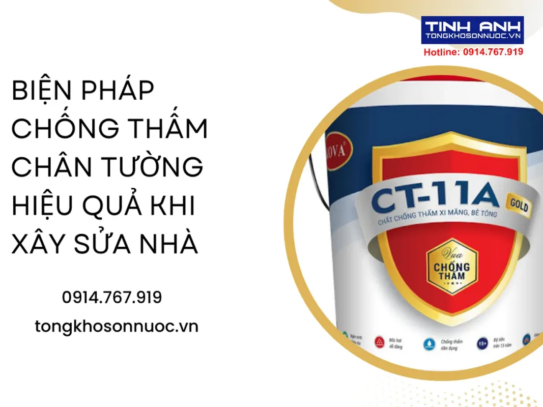 Biện pháp chống thấm chân tường hiệu quả khi xây sửa nhà