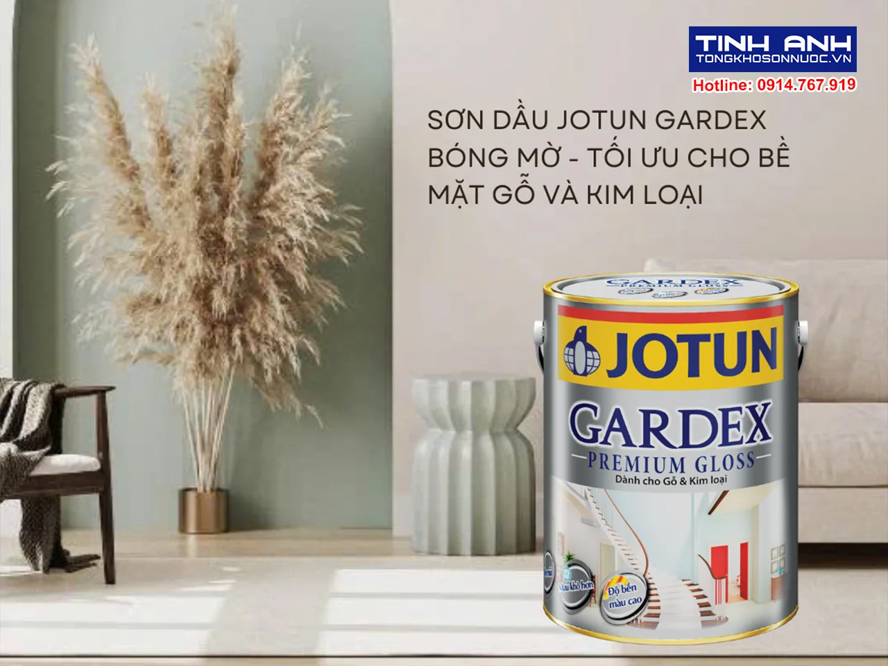 Sơn dầu Jotun Gardex bóng mờ - Tối ưu cho bề mặt gỗ và kim loại
