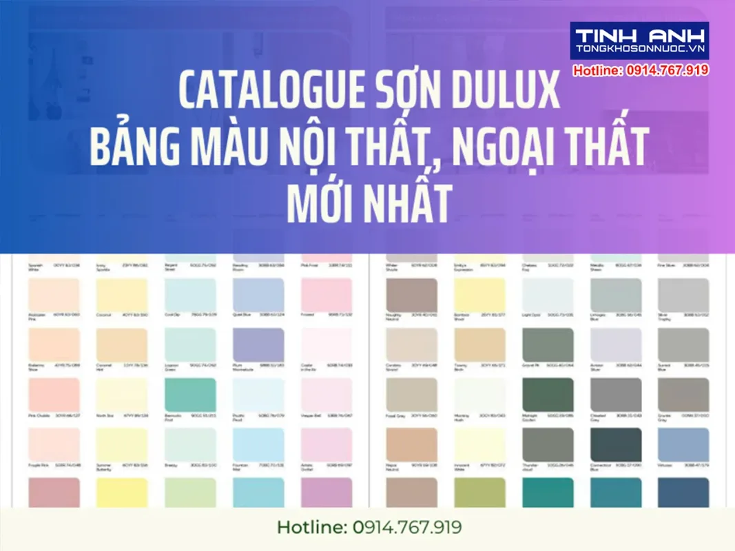 Catalogue sơn Dulux - Bảng màu nội thất, ngoại thất mới nhất