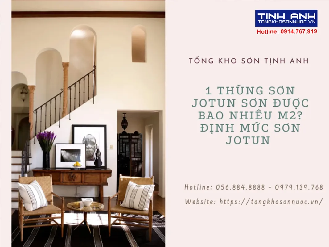 1 thùng sơn jotun sơn được bao nhiêu m2? Định mức sơn Jotun
