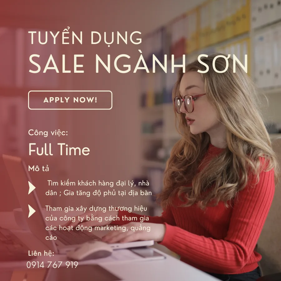 tuyển dụng nhân viên kinh doanh sơn