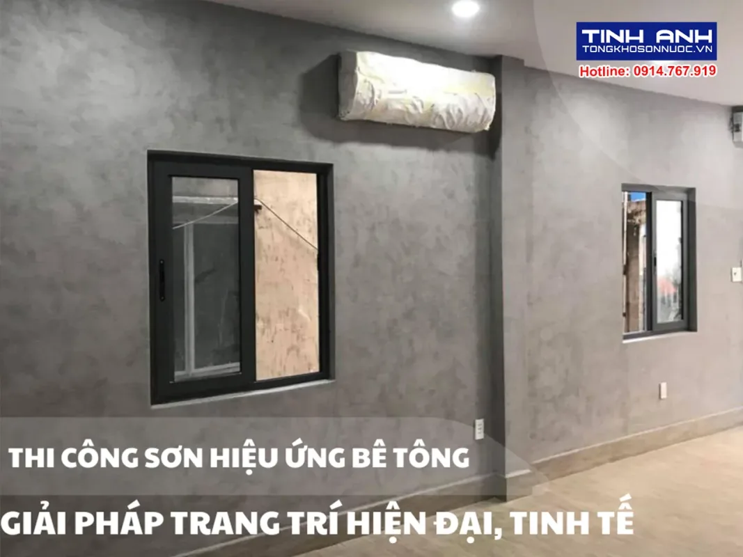 Thi công sơn hiệu ứng bê tông - Giải pháp trang trí hiện đại, tinh tế